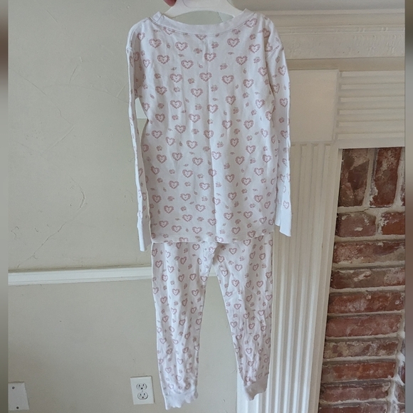 Kissy Kissy | girls pajama set pink hearts pima cotton - Picture 3 of 5